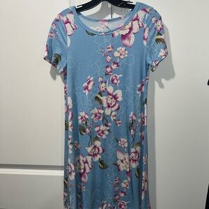 Floral Blue Sun Dress